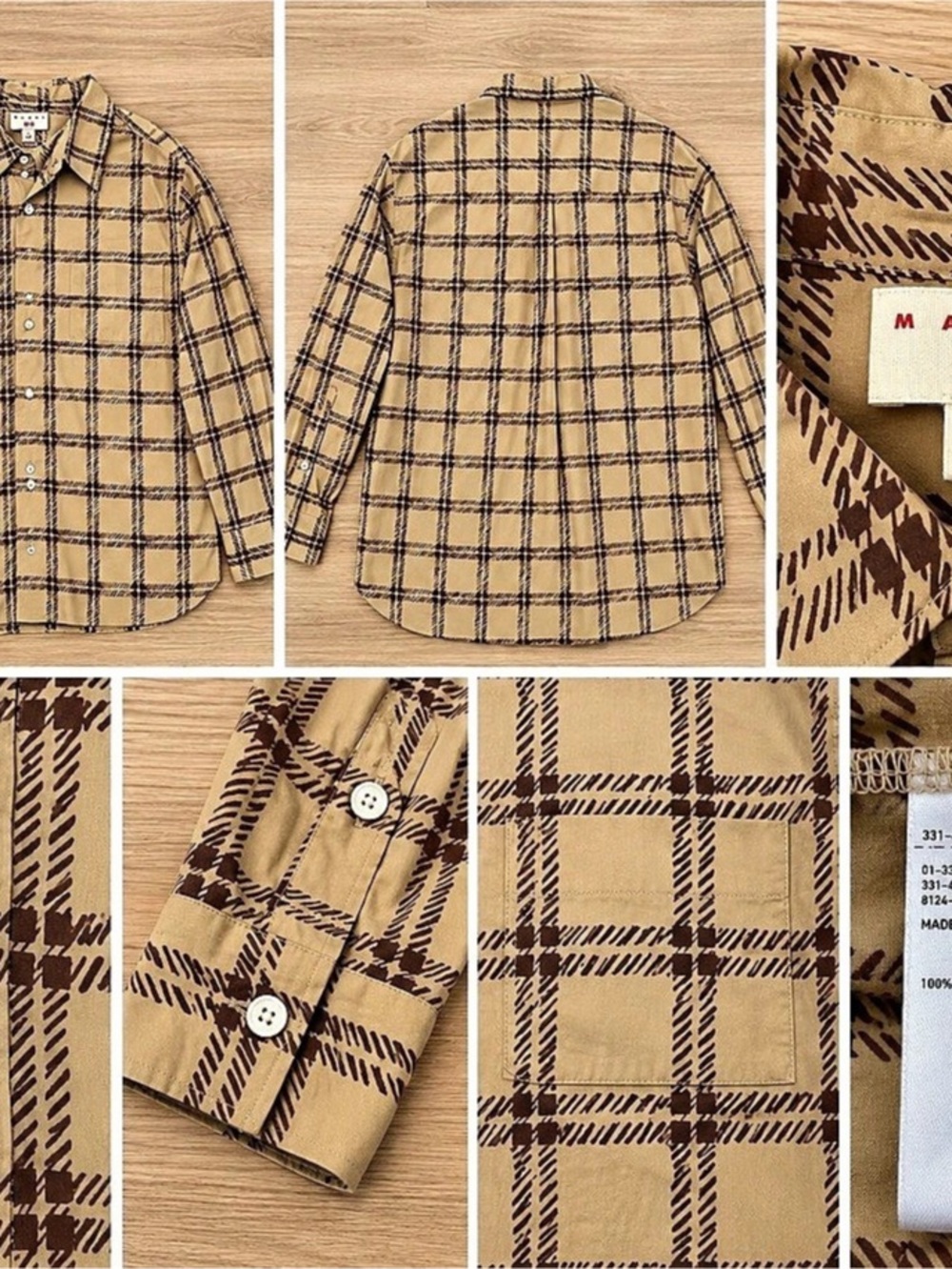 Marni Plaid Cotton Shirt Size s Like New